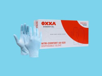 Rękawiczki Oxxa 4520 nitrylowe S niebieskie 100 szt.