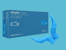 Rękawiczki nitrylowe M niebieskie 100 szt.
